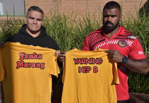 Yarning on Hep B at awareness day