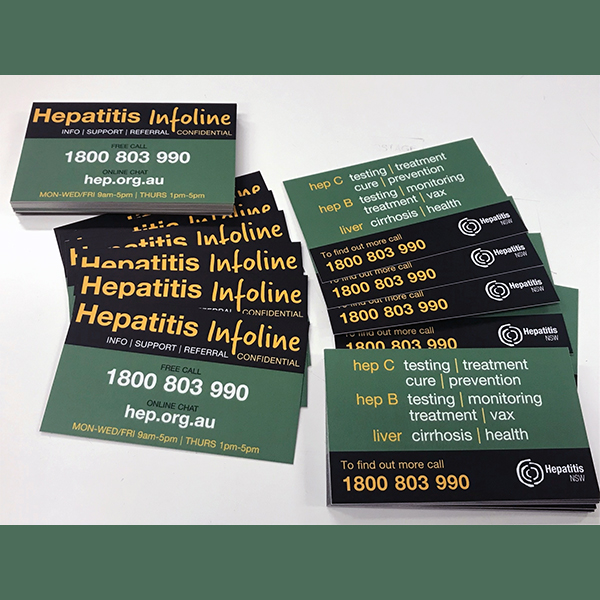 Hepatitis Infoline Cards|Hepatitis Infoline cards