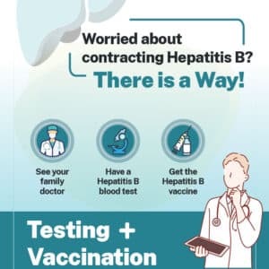 Hepatitis B stigma poster: testing & vaccination