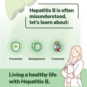 Hepatitis B stigma poster: learn about hepatitis B