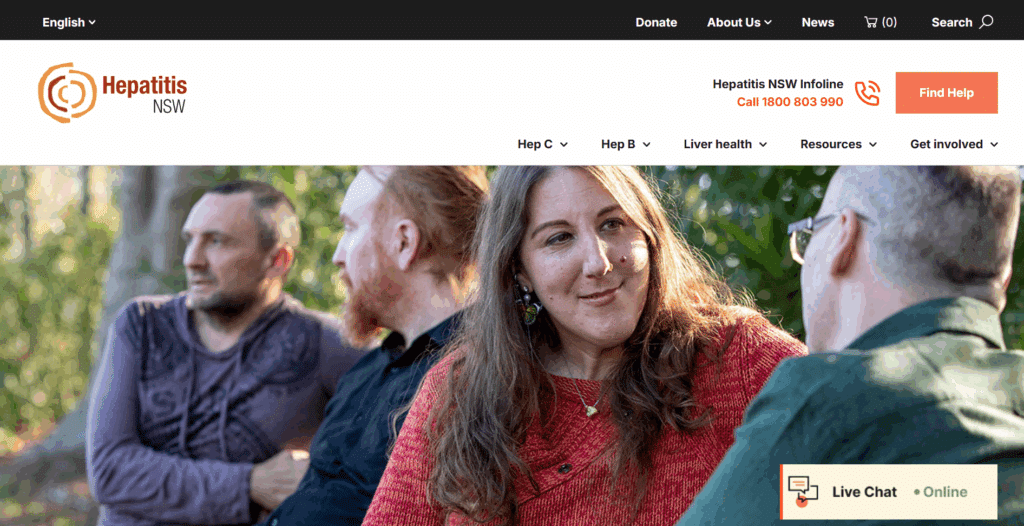 Team photo on website