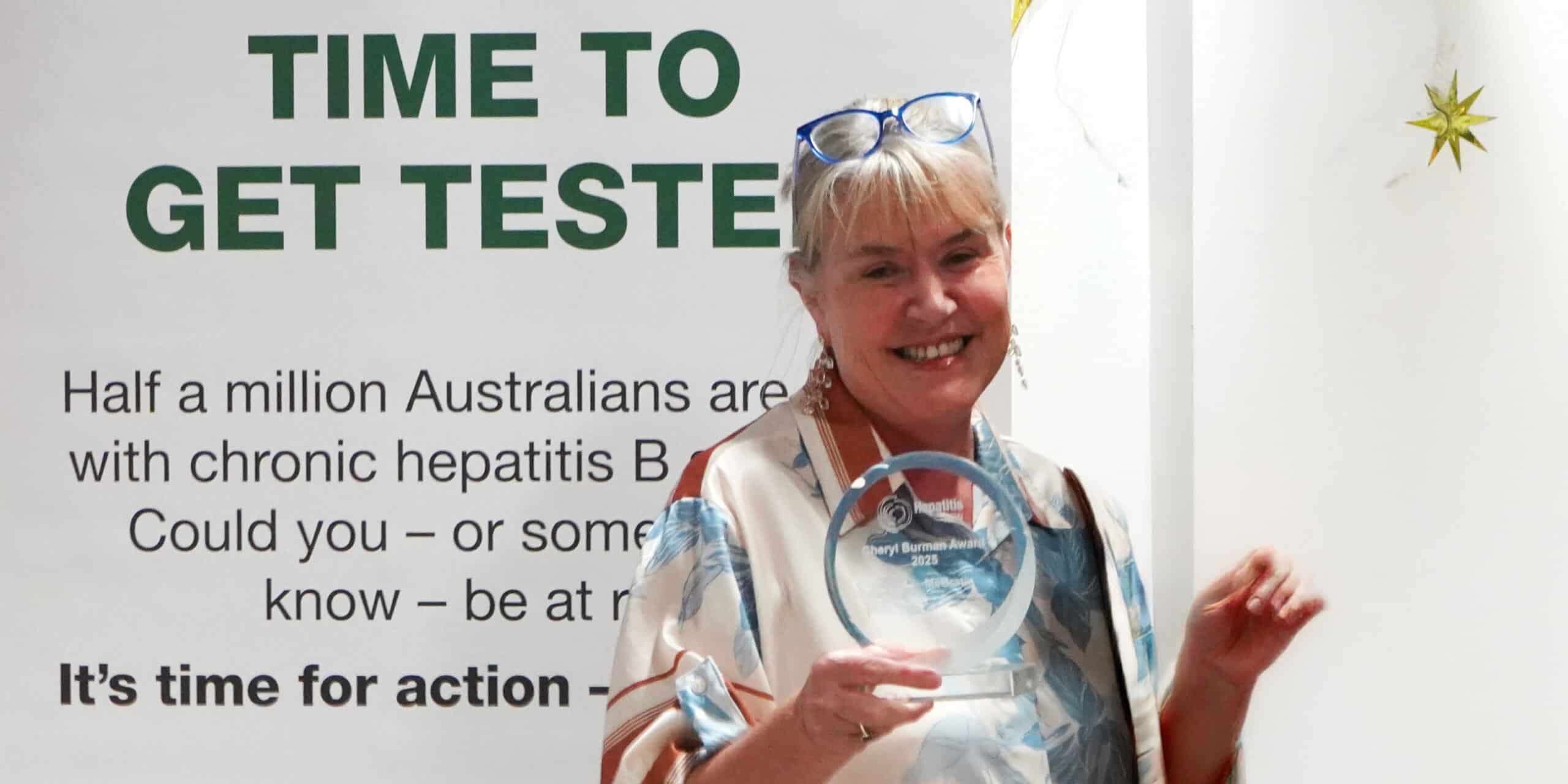Colette McGrath wins 2025 Hepatitis NSW Cheryl Burman Award